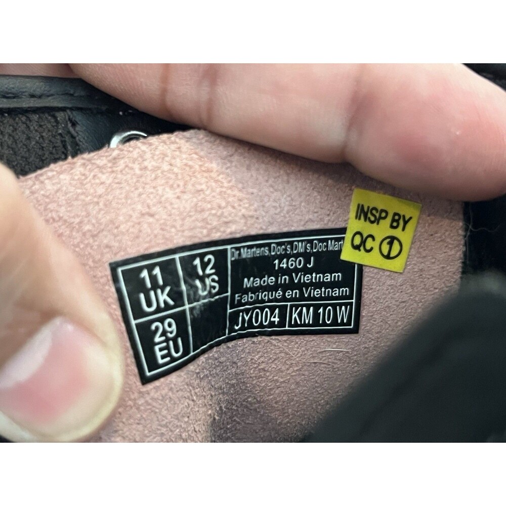 Dr. Martens Combat Boots Girls Kids US SZ 12 Pink Patent Leather Shoes Doc 1460J - Picture 13 of 13